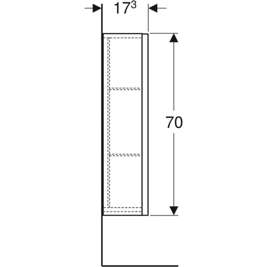 Geberit Renova Plan 70cm High Level Bathroom Wall Cabinet White | 501.920.01.1
