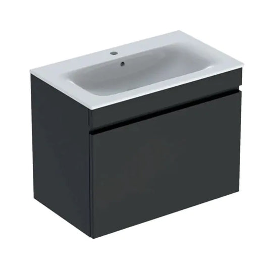 Geberit Renova Plan 800mm Slim Rim Vanity Unit & Basin Lava | 501.916.JK.1