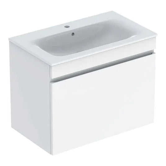 Geberit Renova Plan 800mm Slim Rim Vanity Unit & Basin White | 501.916.01.1