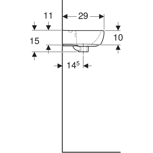Geberit Selnova 360mm Cloakroom Basin 2 Tap Holes | 501.407.00.7