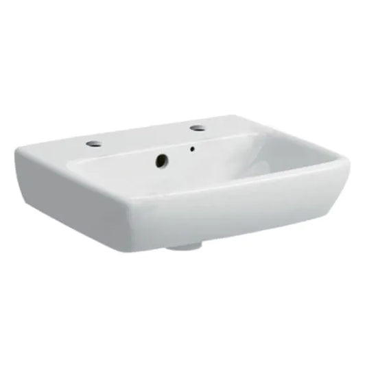 Geberit Selnova 450mm Square Cloakroom Basin 2 Tap Holes | 501.474.00.7
