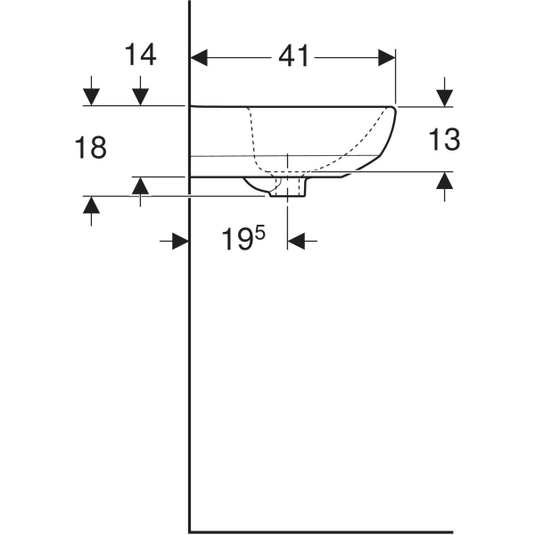 Geberit Selnova 500mm Wash Basin 2 Tap Holes | 501.049.00.6