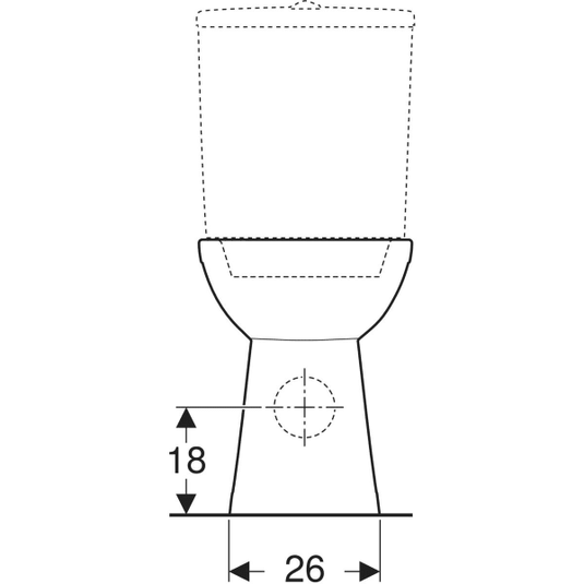Geberit Selnova Comfort Raised Height Close Coupled Pan 460mm | 501.456.00.6