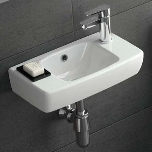 Geberit Selnova Compact 450mm Left-Hand Countertop Basin | 500.319.01.7
