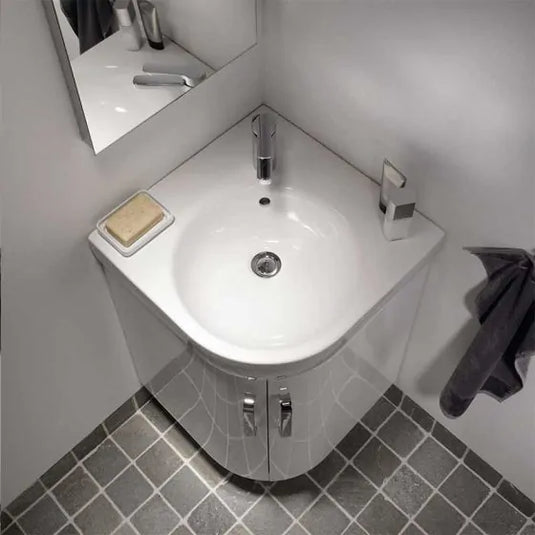 Geberit Selnova Compact 695mm Corner Basin 1 Tap Hole | 501.508.00.7