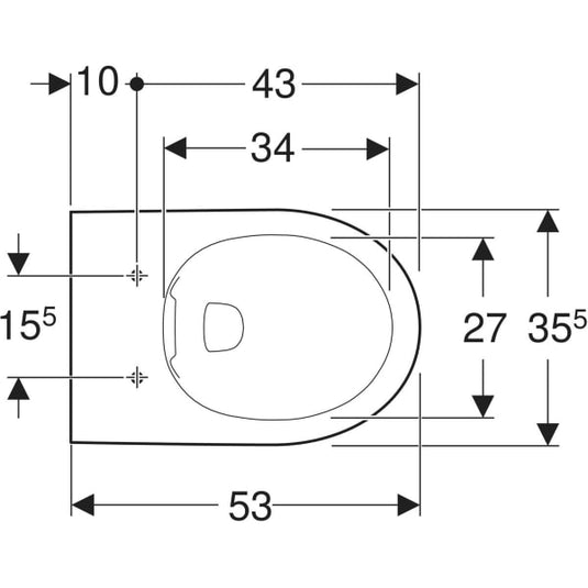 Geberit Selnova Rimless Wall Hung Pan | 501.045.00.7