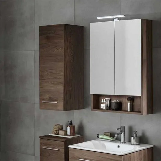 Geberit Selnova Square 1 Door Bathroom Wall Cabinet 330mm Hickory | 501.278.00.1