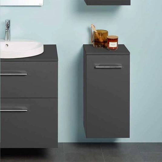 Geberit Selnova Square 1 Door Bathroom Wall Cabinet 330mm Lava | 501.273.00.1