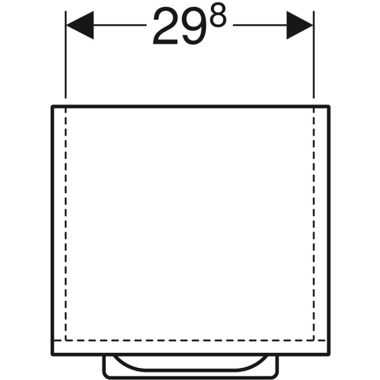 Geberit Selnova Square 1 Door Bathroom Wall Cabinet 330mm White | 501.272.00.1