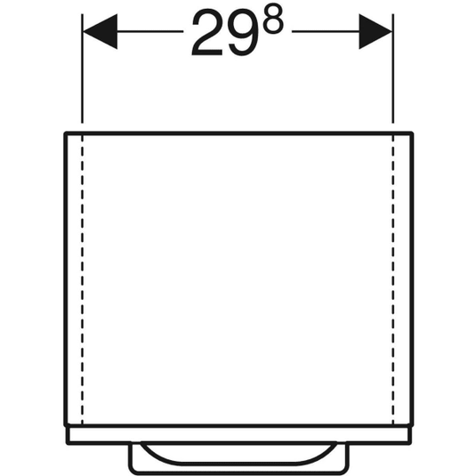 Geberit Selnova Square 1 Door Tall Bathroom Cabinet 330mm White | 501.276.00.1