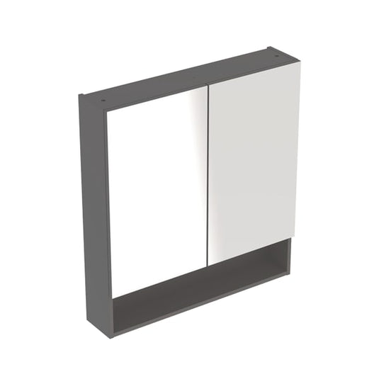 Geberit Selnova Square 2 Doors Mirror Cabinet 588mm Lava | 501.265.00.1