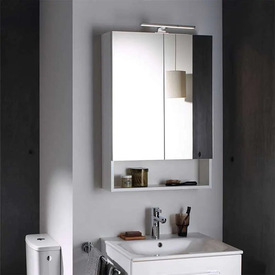 Geberit Selnova Square 2 Doors Mirror Cabinet 588mm White | 501.264.00.1