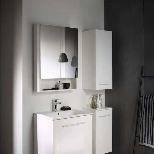 Geberit Selnova Square 2 Doors Mirror Cabinet 788mm White | 501.268.00.1