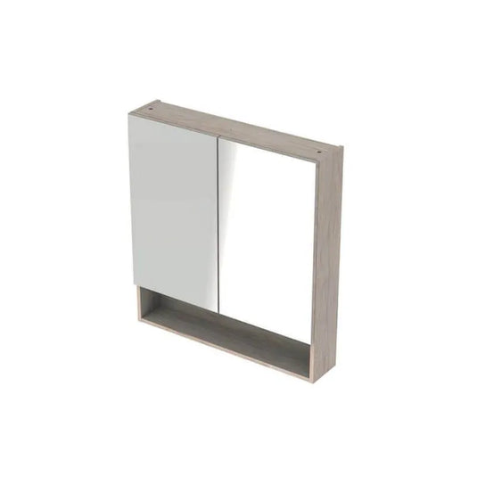 Geberit Selnova Square 2 Doors Mirror Cabinet 850x800mm Light Hickory | 501.271.00.1 - Envy Bathrooms Ltd