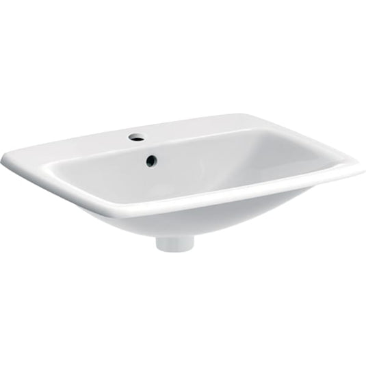 Geberit Selnova Square 550mm Countertop Basin 1 Tap Hole | 501.466.00.7