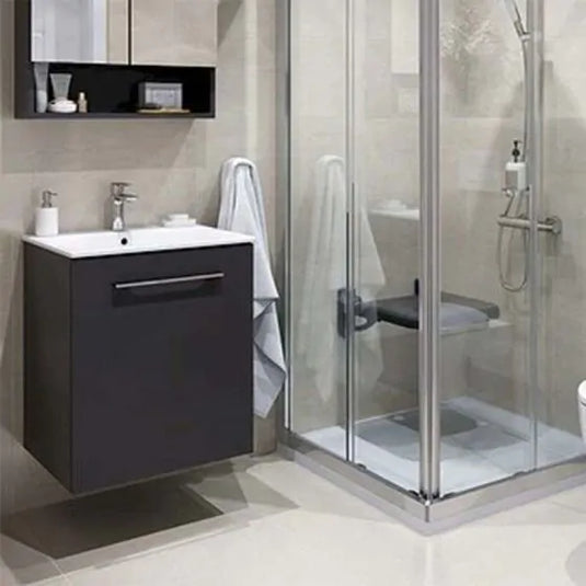 Geberit Selnova Square 600mm Vanity Unit & Basin 1 Door Lava | 501.253.00.1