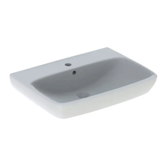 Geberit Selnova Square 650mm Countertop Basin 1 Tap Hole | 501.465.00.7