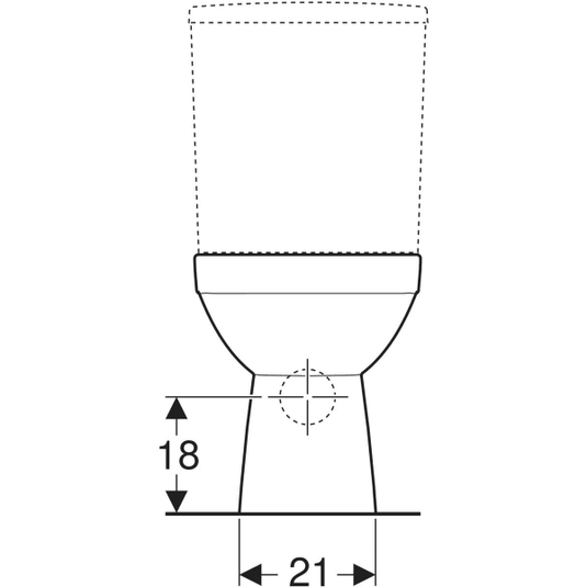 Geberit Selnova Square Rimless Close Coupled Pan | 501.563.01.7