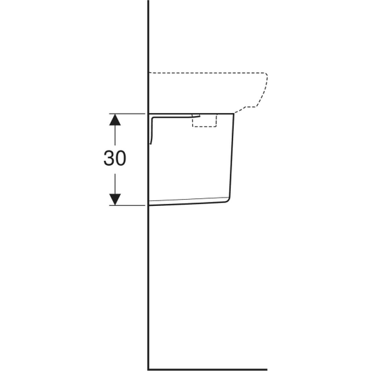 Geberit Selnova Square Semi Pedestal | 501.477.00.7