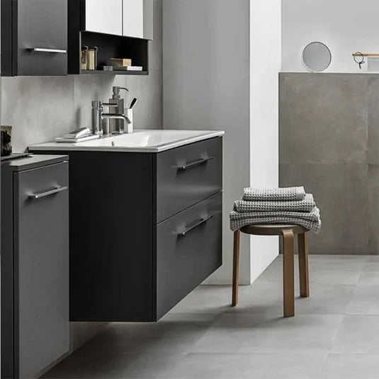 Geberit Selnova Square Vanity Unit & Basin 2 Drawers 1000mm Lava | 501.245.00.1