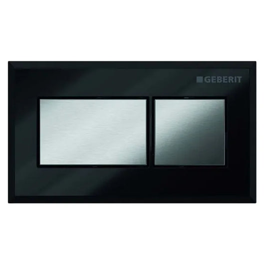 Geberit Sigma 8cm Pneumatic Dual Flush Plate Black | 116.053.KV.1