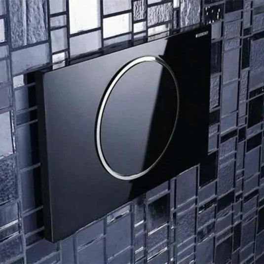 Geberit Sigma10 Round Single Flush Plate Easy Clean Matt Black | 115.758.14.5