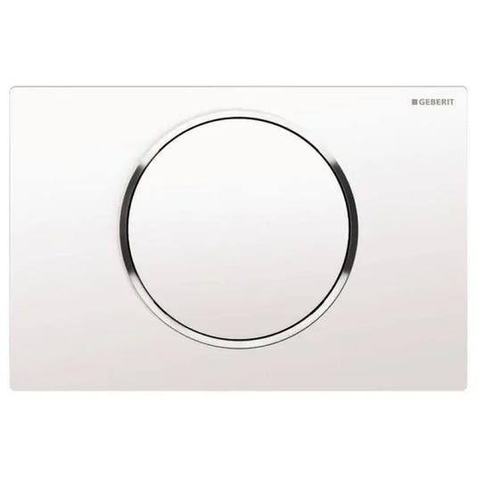 Geberit Sigma10 Round Single Flush Plate Easy Clean Matt White | 115.758.JT.5