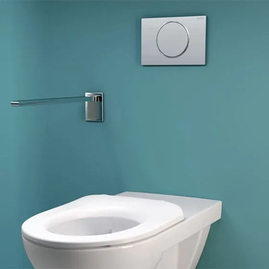 Geberit Sigma10 Round Single Flush Plate Matt & Gloss Chrome | 115.758.KH.5