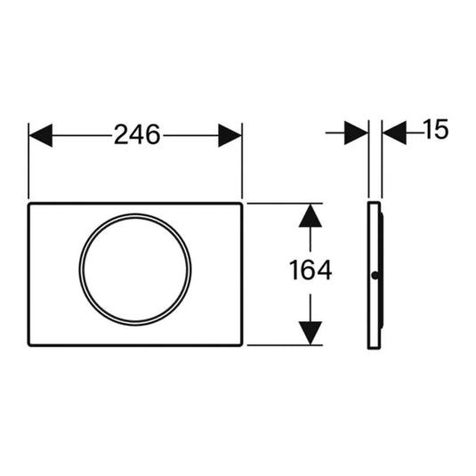 Geberit Sigma10 Touchless Dual Flush Plate Matt Chrome | 115.907.KH.6