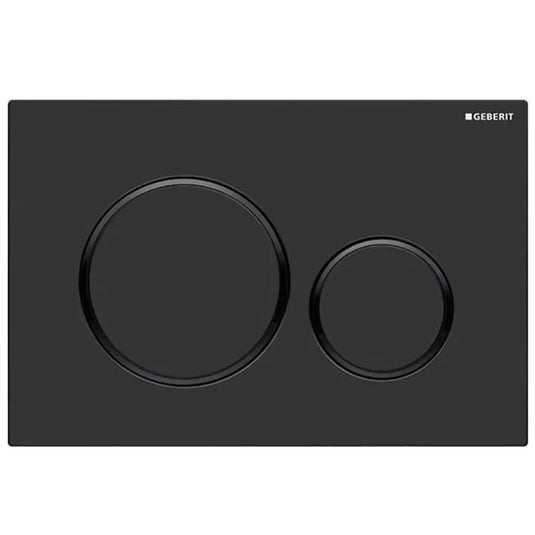 Geberit Sigma20 Round Dual Flush Plate Matt Black / Black | 115.882.16.1