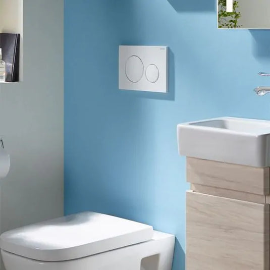 Geberit Sigma20 Round Dual Flush Plate Matt White / White | 115.882.01.1
