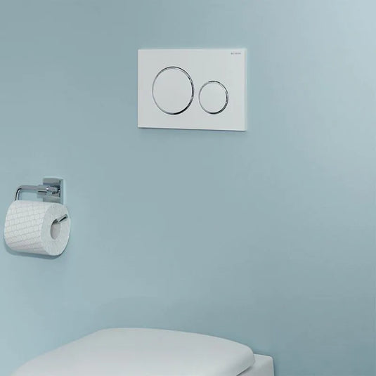 Geberit Sigma20 Round Dual Flush Plate White / Chrome | 115.882.KJ.1