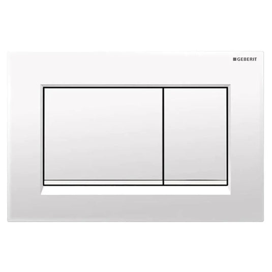 Geberit Sigma20 Square Dual Flush Plate Matt White / White | 115.883.01.1