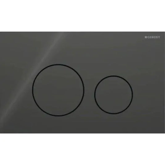 Geberit Sigma40 Round Dual Flush Plate Black Glass | 115.628.SJ.1