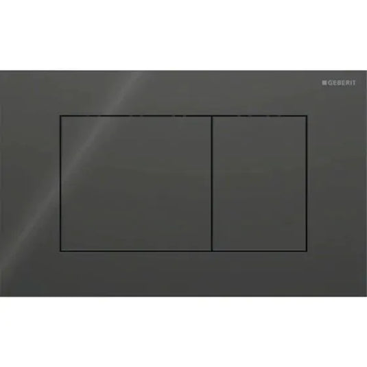 Geberit Sigma40 Square Dual Flush Plate Black Glass | 115.629.SJ.1