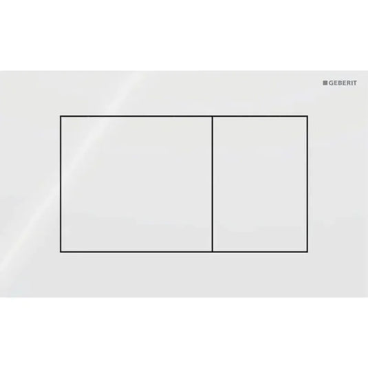 Geberit Sigma40 Square Dual Flush Plate White Glass | 115.629.SI.1