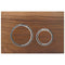 Geberit Sigma50 Round Dual Flush Plate Black Walnut & Brass | 115.884.JX.1
