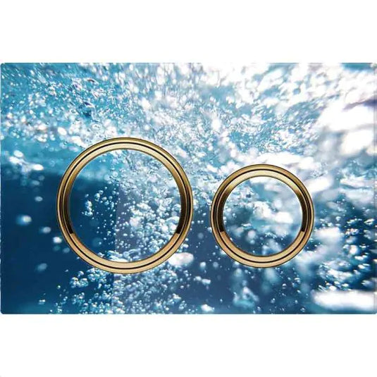 Geberit Sigma50 Round Dual Flush Plate Customisable & Brass | 115.652.00.1