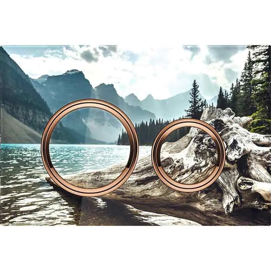 Geberit Sigma50 Round Dual Flush Plate Customisable & Red Gold | 115.650.00.1