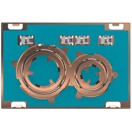 Geberit Sigma50 Round Dual Flush Plate Customisable & Red Gold | 115.650.00.1