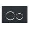 Geberit Sigma50 Round Dual Flush Plate Mustang Slate & Chrome | 115.884.JM.1