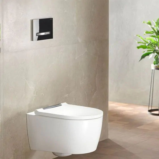 Geberit Sigma50 Square Dual Flush Plate Black & Chrome | 115.788.DW.2