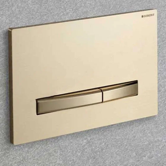 Geberit Sigma50 Square Dual Flush Plate Easy Clean Brushed Brass | 115.672.QF.2
