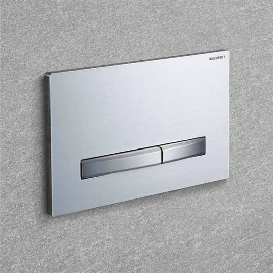 Geberit Sigma50 Square Dual Flush Plate Easy Clean Chrome & Brushed Chrome | 115.788.GH.2