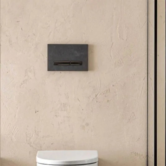 Geberit Sigma50 Square Dual Flush Plate Mustang Slate & Black Chrome | 115.671.JM.2