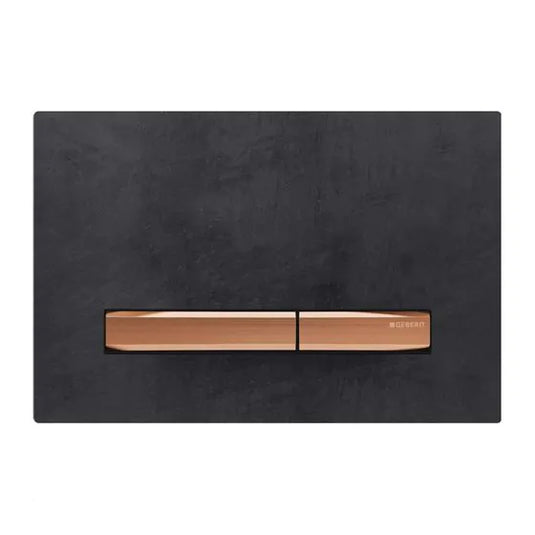 Geberit Sigma50 Square Dual Flush Plate Mustang Slate & Red Gold | 115.670.JM.2