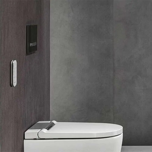 Geberit Sigma50 Square Dual Flush Plate Smoked Glass & Chrome | 115.788.SD.2
