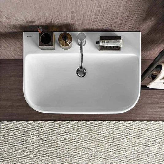 Geberit Smyle 650mm Pedestal Basin White | 500.230.01.1