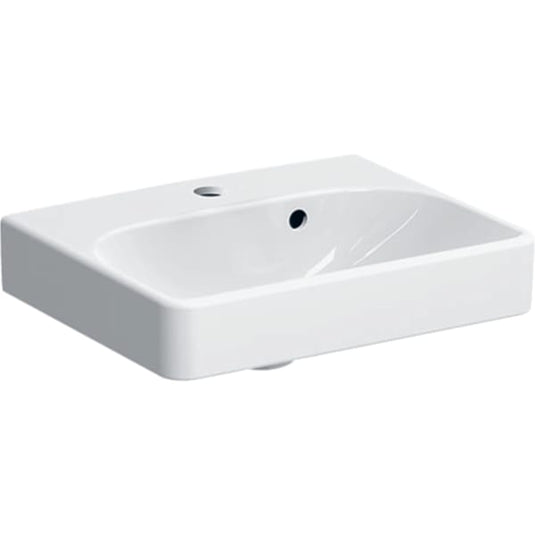 Geberit Smyle Square 450mm Cloakroom Basin 1 Tap Hole & Overflow | 500.222.01.1