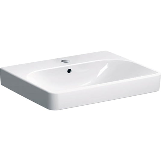 Geberit Smyle Square 600mm Wash Basin 1 Tap Hole | 500.229.01.1
